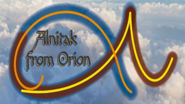 A graphical representation featuring a symbolic depiction associated with a celestial object, Alnitak, from the constellation commonly referred to in the context of Mazzaroth. The background is adorned with clouds, enhancing the heavenly theme. Opens a new window with the video.